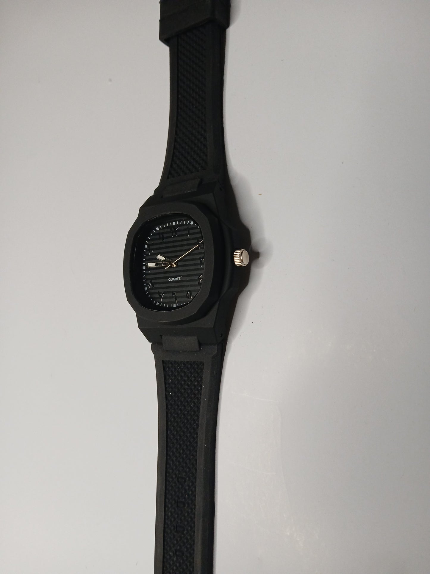 Black Arabic Aura Scilicon Strap Watch