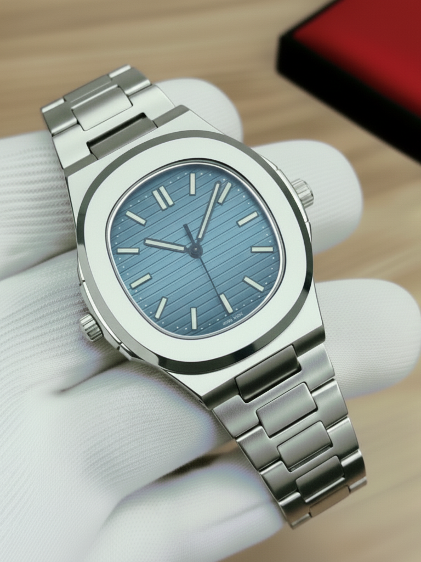Square Nautilus Stainless Steel Watch for Men & Boys