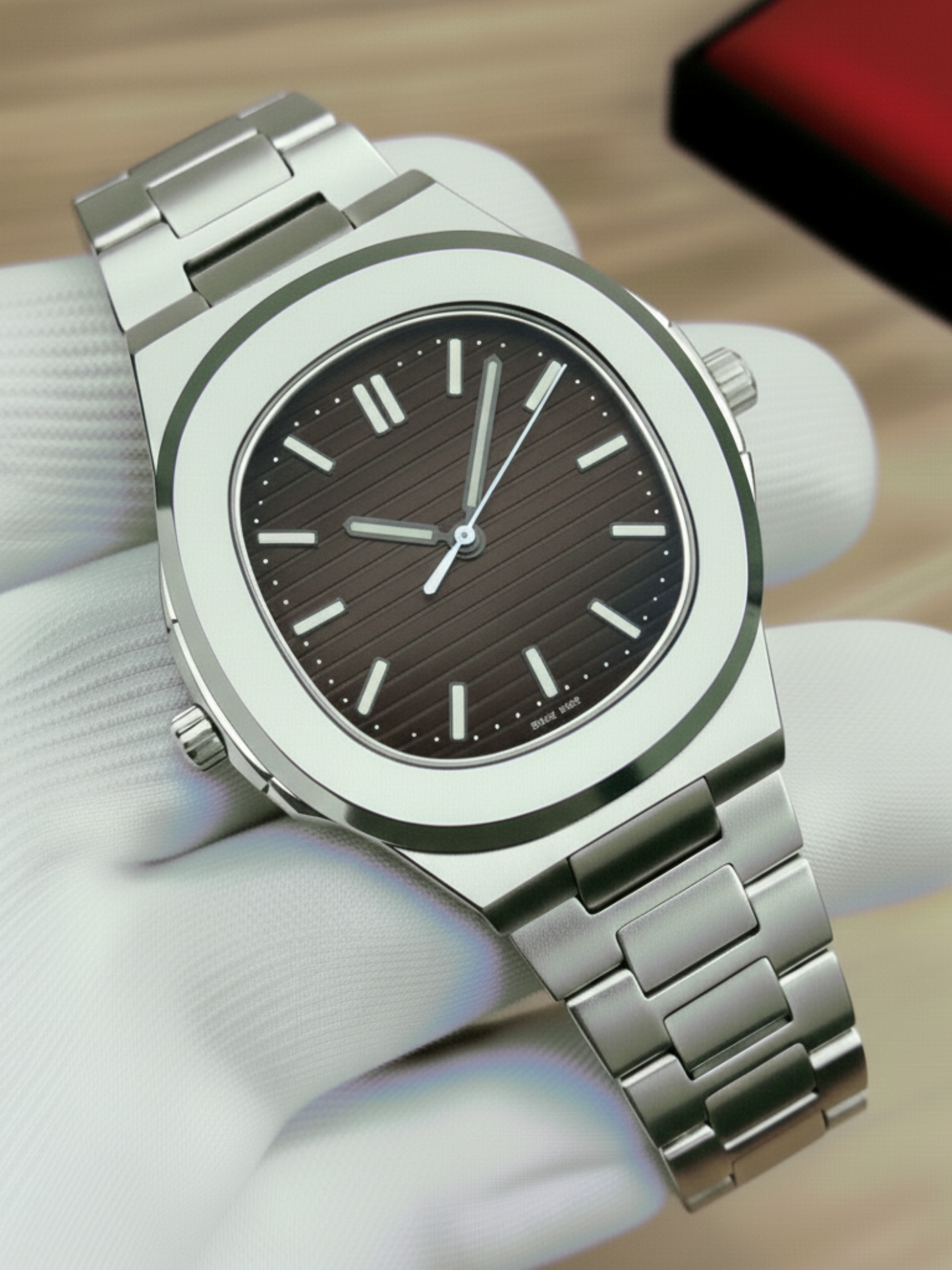 Square Nautilus Stainless Steel Watch for Men & Boys
