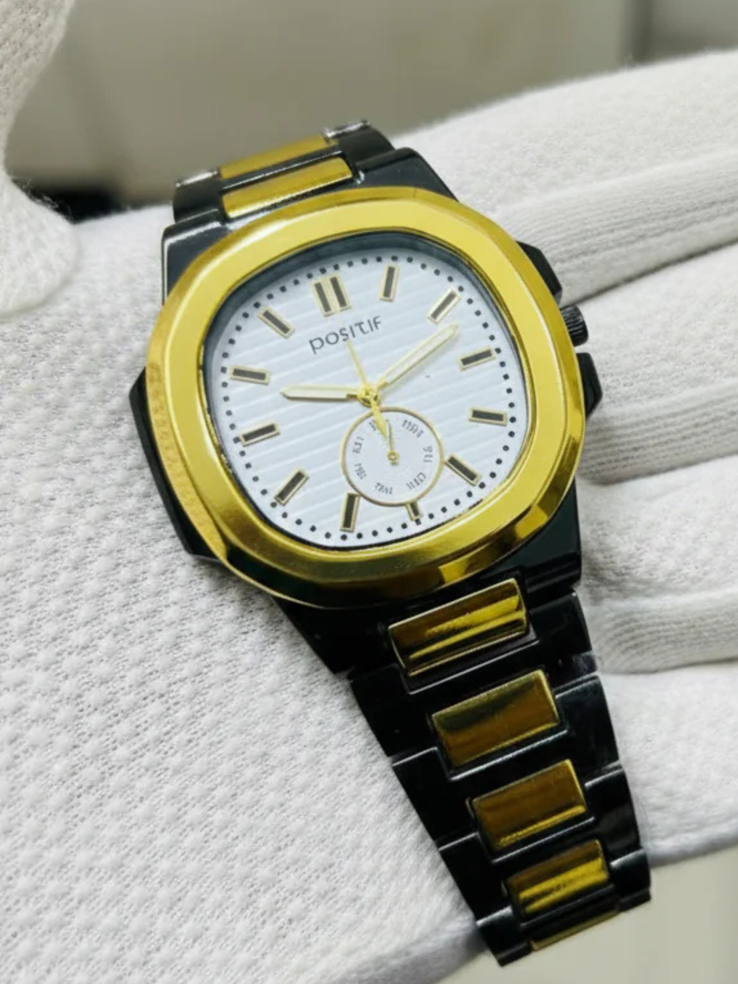 PP Square Nautilus Stainless Steel Watch for Men & Boys