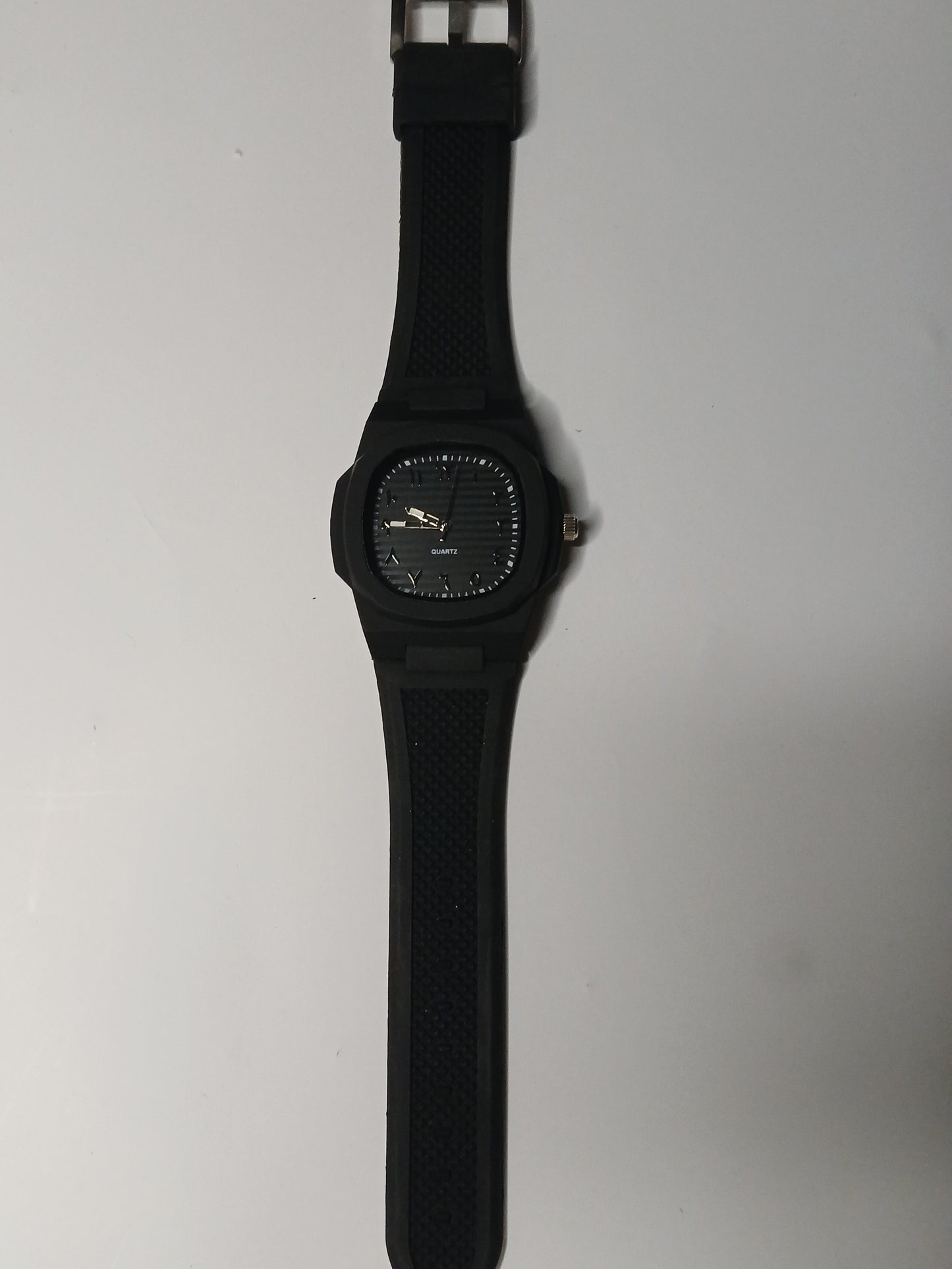 Black Arabic Aura Scilicon Strap Watch