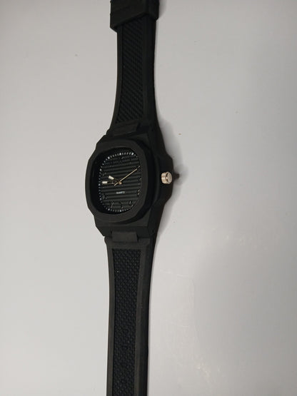 Black Arabic Aura Scilicon Strap Watch