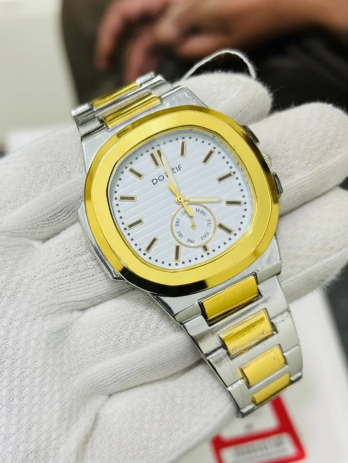 PP Square Nautilus Stainless Steel Watch for Men & Boys