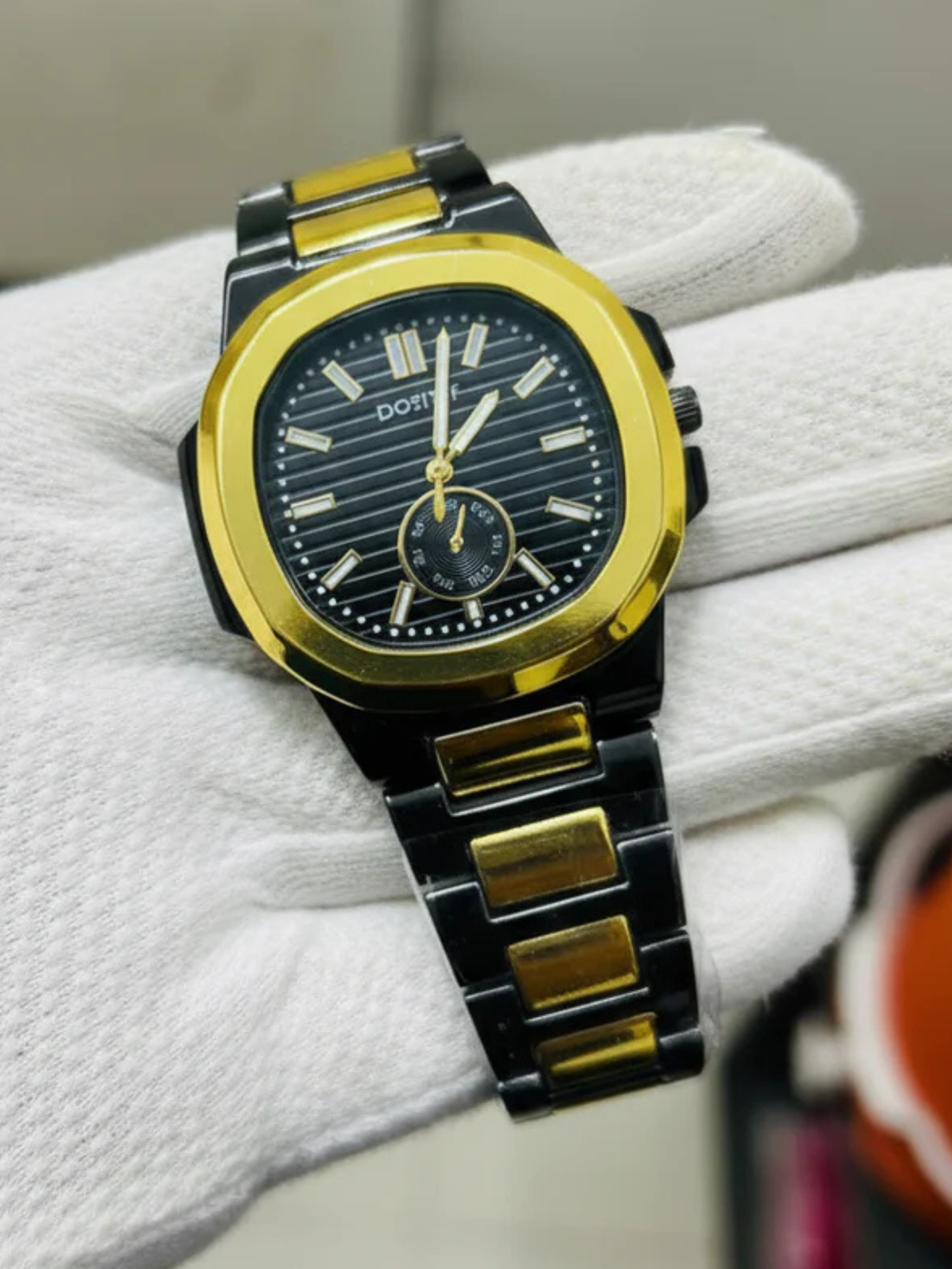PP Square Nautilus Stainless Steel Watch for Men & Boys
