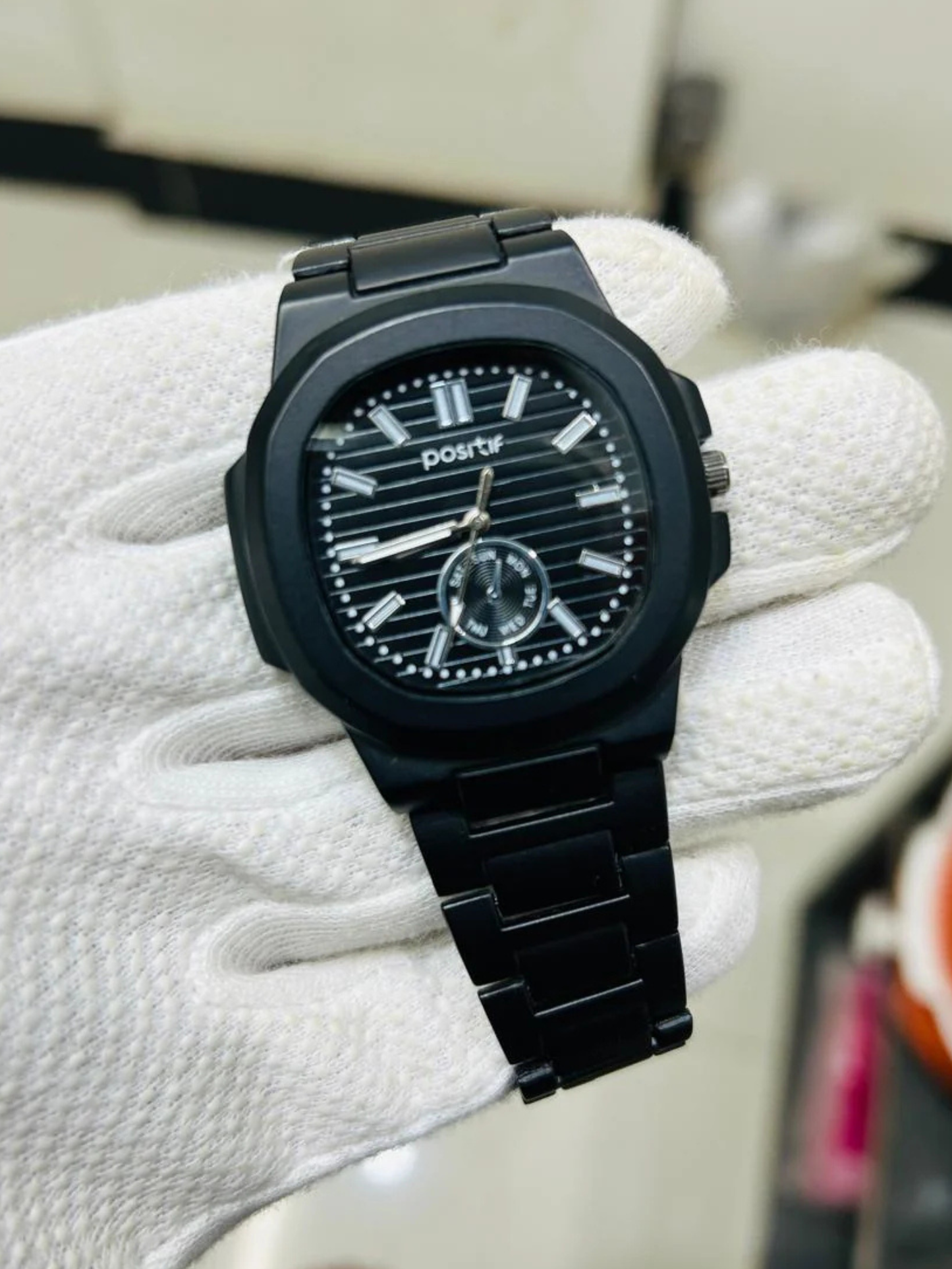 PP Square Nautilus Stainless Steel Watch for Men & Boys